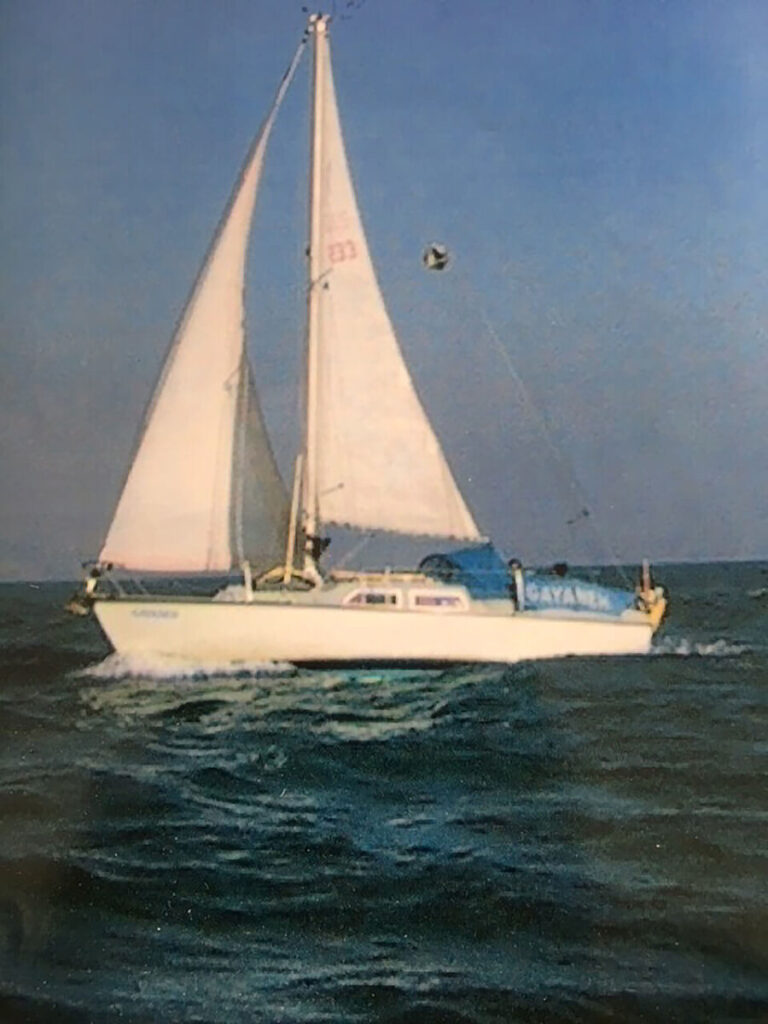 Gayaneh sailing acrosss the English Channel