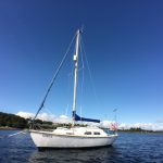Sabre 27, Sunfly, on the mooring
