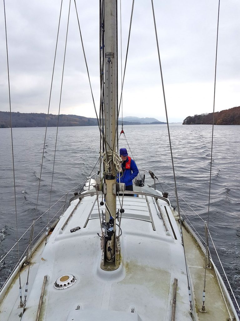 Motoring down empty lake, 9.11.18