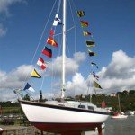 Sabreuse ex Sabre Run on launch day at Benfleet yacht club following major refit